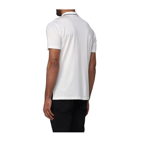 Polo Uomo con bordino a contrasto Bianco EMPORIO ARMANI- Francavilla Moda
